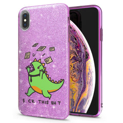 Lex Altern iPhone Glitter Case Crazy Dino