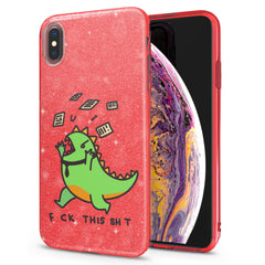 Lex Altern iPhone Glitter Case Crazy Dino