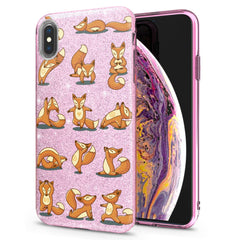 Lex Altern iPhone Glitter Case Yoga Fox