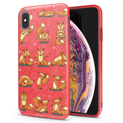 Lex Altern iPhone Glitter Case Yoga Fox