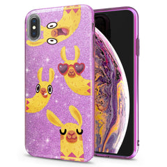 Lex Altern iPhone Glitter Case Funny Yellow Llama