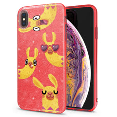 Lex Altern iPhone Glitter Case Funny Yellow Llama