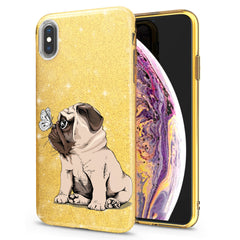 Lex Altern iPhone Glitter Case Cute Puppy Pug