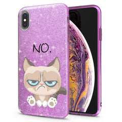 Lex Altern iPhone Glitter Case Grumpy Feline