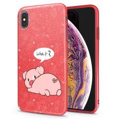 Lex Altern iPhone Glitter Case Pink Piglet