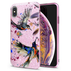 Lex Altern iPhone Glitter Case Watercolor Birds