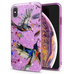 Lex Altern iPhone Glitter Case Watercolor Birds