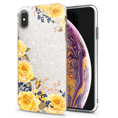 Lex Altern iPhone Glitter Case Yellow Roses