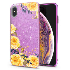 Lex Altern iPhone Glitter Case Yellow Roses