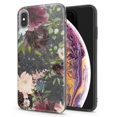 Lex Altern iPhone Glitter Case Purple Flowers