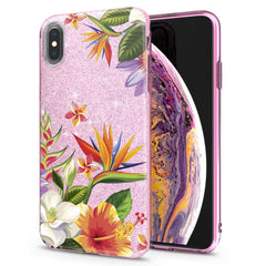 Lex Altern iPhone Glitter Case Colorful Flowers