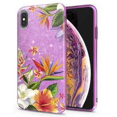 Lex Altern iPhone Glitter Case Colorful Flowers