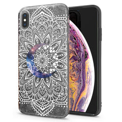 Lex Altern iPhone Glitter Case Moon Mandala