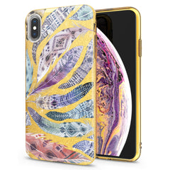 Lex Altern iPhone Glitter Case Colorful Feathers