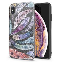 Lex Altern iPhone Glitter Case Colorful Feathers