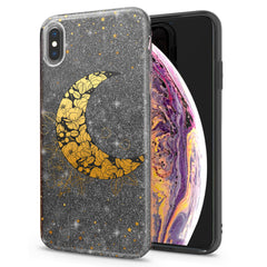 Lex Altern iPhone Glitter Case Golden Floral Moon