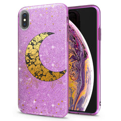 Lex Altern iPhone Glitter Case Golden Floral Moon