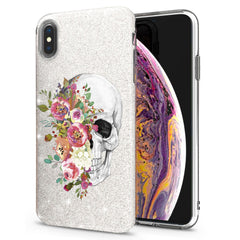 Lex Altern iPhone Glitter Case Floral Skull