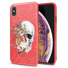 Lex Altern iPhone Glitter Case Floral Skull