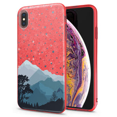 Lex Altern iPhone Glitter Case Watercolor Mountains