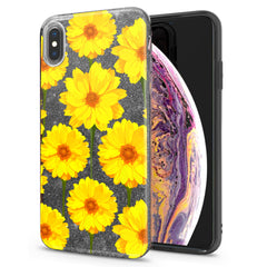 Lex Altern iPhone Glitter Case Bright Yellow Daisies