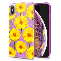 Lex Altern iPhone Glitter Case Bright Yellow Daisies