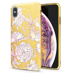 Lex Altern iPhone Glitter Case Peony Graphic