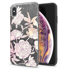 Lex Altern iPhone Glitter Case Peony Graphic