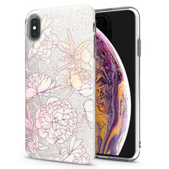 Lex Altern iPhone Glitter Case Peony Graphic