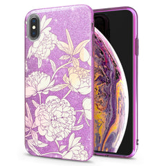 Lex Altern iPhone Glitter Case Peony Graphic