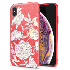 Lex Altern iPhone Glitter Case Peony Graphic