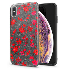 Lex Altern iPhone Glitter Case Watercolor Red Blossom