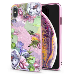 Lex Altern iPhone Glitter Case Watercolor Flowers