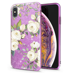 Lex Altern iPhone Glitter Case White Roses