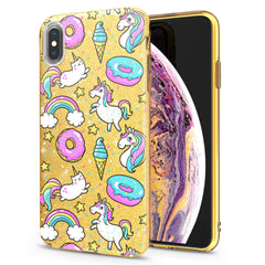 Lex Altern iPhone Glitter Case Unicorn Donut