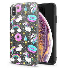 Lex Altern iPhone Glitter Case Unicorn Donut