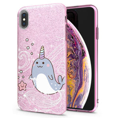 Lex Altern iPhone Glitter Case Cute Narwhal