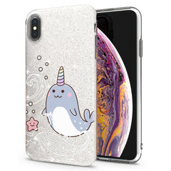 Lex Altern iPhone Glitter Case Cute Narwhal