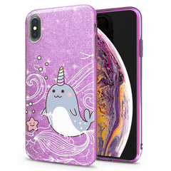 Lex Altern iPhone Glitter Case Cute Narwhal