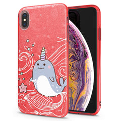 Lex Altern iPhone Glitter Case Cute Narwhal