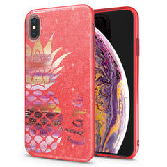 Lex Altern iPhone Glitter Case Pink Pineapple