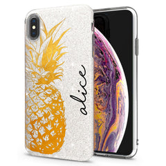 Lex Altern iPhone Glitter Case Golden Pineapple