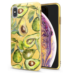 Lex Altern iPhone Glitter Case Avocado Pattern