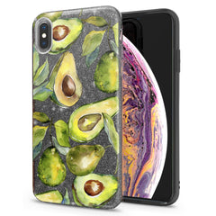 Lex Altern iPhone Glitter Case Avocado Pattern