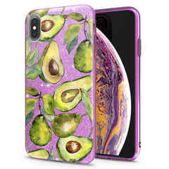 Lex Altern iPhone Glitter Case Avocado Pattern