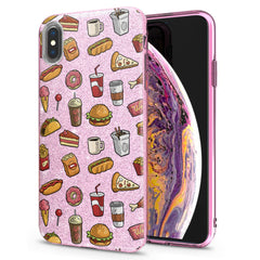 Lex Altern iPhone Glitter Case Tasty Food Pattern