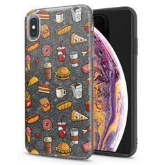 Lex Altern iPhone Glitter Case Tasty Food Pattern