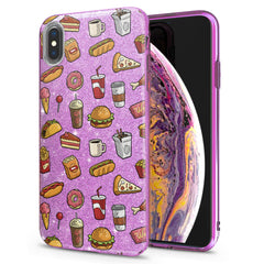 Lex Altern iPhone Glitter Case Tasty Food Pattern