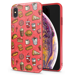 Lex Altern iPhone Glitter Case Tasty Food Pattern