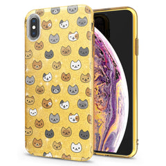 Lex Altern iPhone Glitter Case Cats Pattern